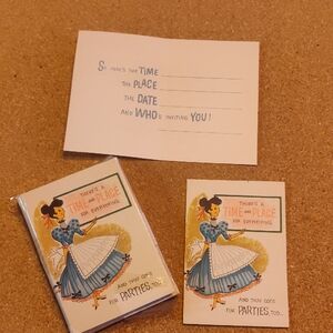 Vintage retro New Party Invitations
